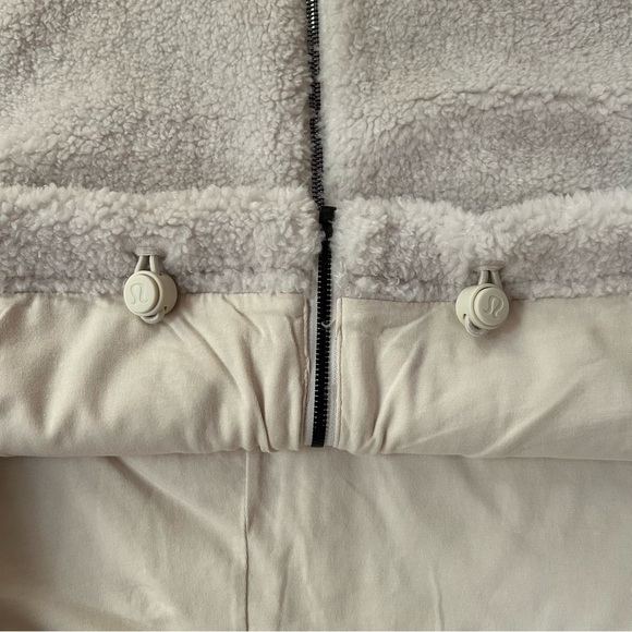 NWT Lululemon Cinchable Fleece Zip-Up Jacket in White Opal - Size 12 - Picture 10 of 14